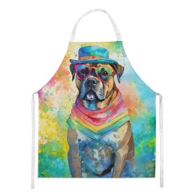 Cane Corso Hippie Dawg Apron Cooking Kitchen Server Baking Crafts Gardening for Adult Women Men, Unisex, Large, Multicolor