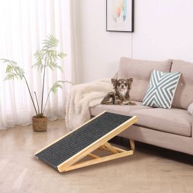 Dog Ramp for Bed, Extra Wide Excellent Traction, Pet Ramp for Small Dogs to Get on Couch Car, Non-Slip Rubber Surface, 17" Wide Hold up to 80lb