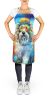 Bearded Collie Hippie Dawg Apron Cooking Kitchen Server Baking Crafts Gardening for Adult Women Men, Unisex, Large, Multicolor