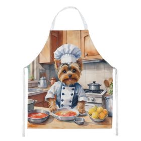 Yorkie Yorkshire Terrier The Chef Apron Cooking Kitchen Server Baking Crafts Gardening for Adult Women Men, Unisex, Large, Multicolor