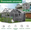 Luxury Cat Cage Outdoor Wooden Catio Enclosure Patio Large Cat Run House for Multiple Pets Walk in Kitten Kennel with Bouncy Bridge, Platforms