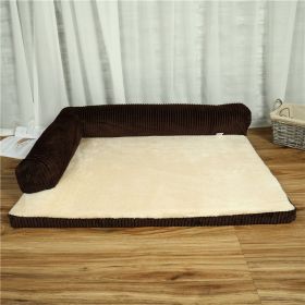 Pet Dog Bed (Option: Coffee-Bilateral-L)