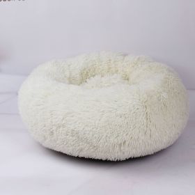 Plush pet nest (Option: White-50cm)